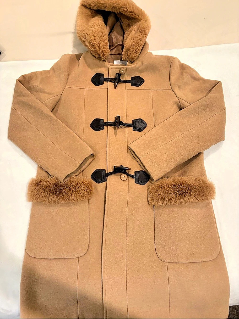 BACK NUMBER Hooded Toggle Coat Brown Large